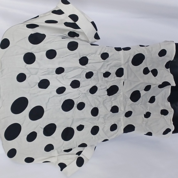 Beautiful Spanner Fitted Polka Dot Front Tie Blouse - M - Picture 5 of 10
